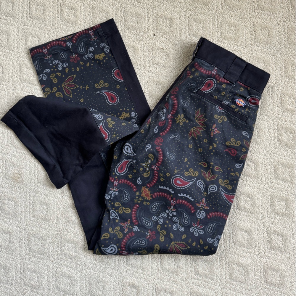 NWOT Dickies Reworked Paisley Patchwork Pant - Picture 4 of 6